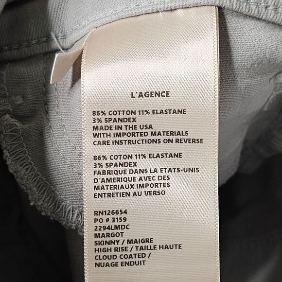 NWT L'AGENCE Margot Jean Cloud Coated 25 - Picture 4 of 5